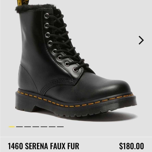 New 1460 SERENA FAUX FUR LINED LACE UP BOOTS - Picture 3 of 3